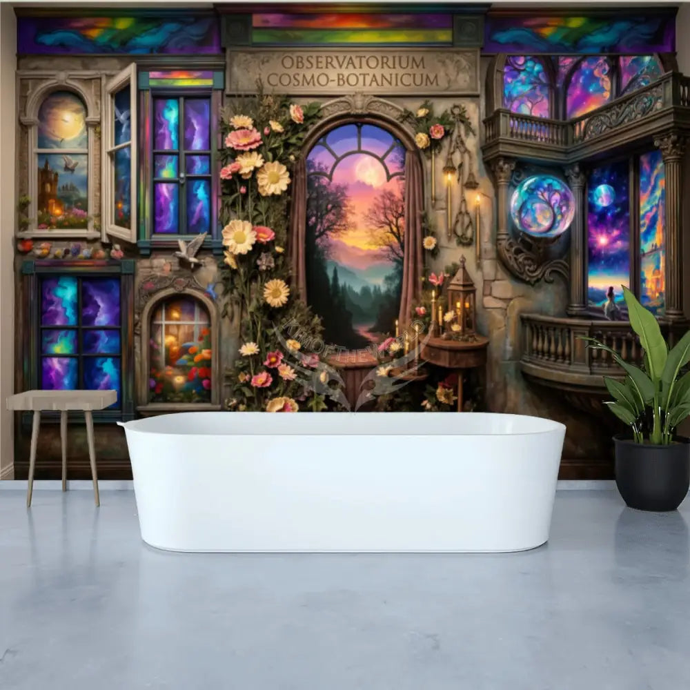 3D Floral Window Fantasy Unpasted Mural Wallpaper 144’’x100’’ - 144’’x100’’ - Wall Coverings