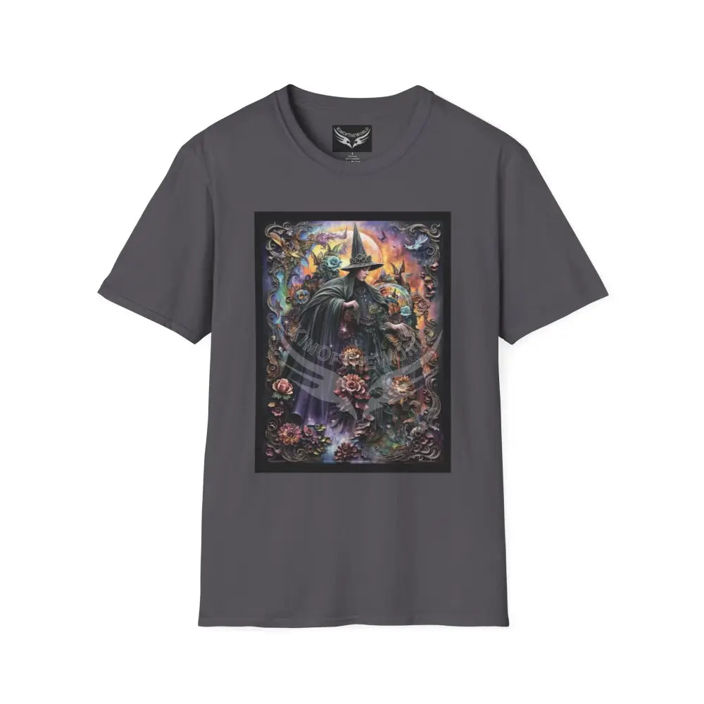 3D Floral Witch - Softstyle T-Shirt Charcoal / XS T-Shirt