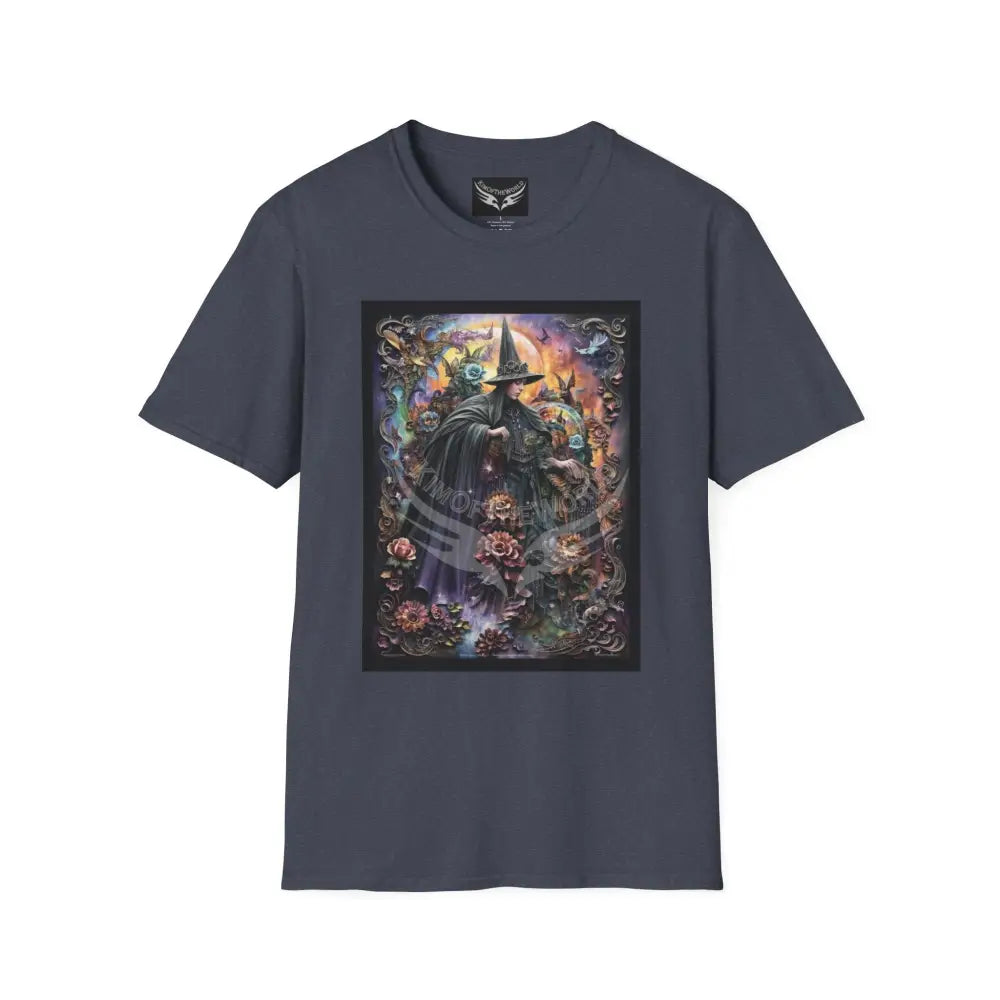 3D Floral Witch - Softstyle T-Shirt Heather Navy / XS T-Shirt