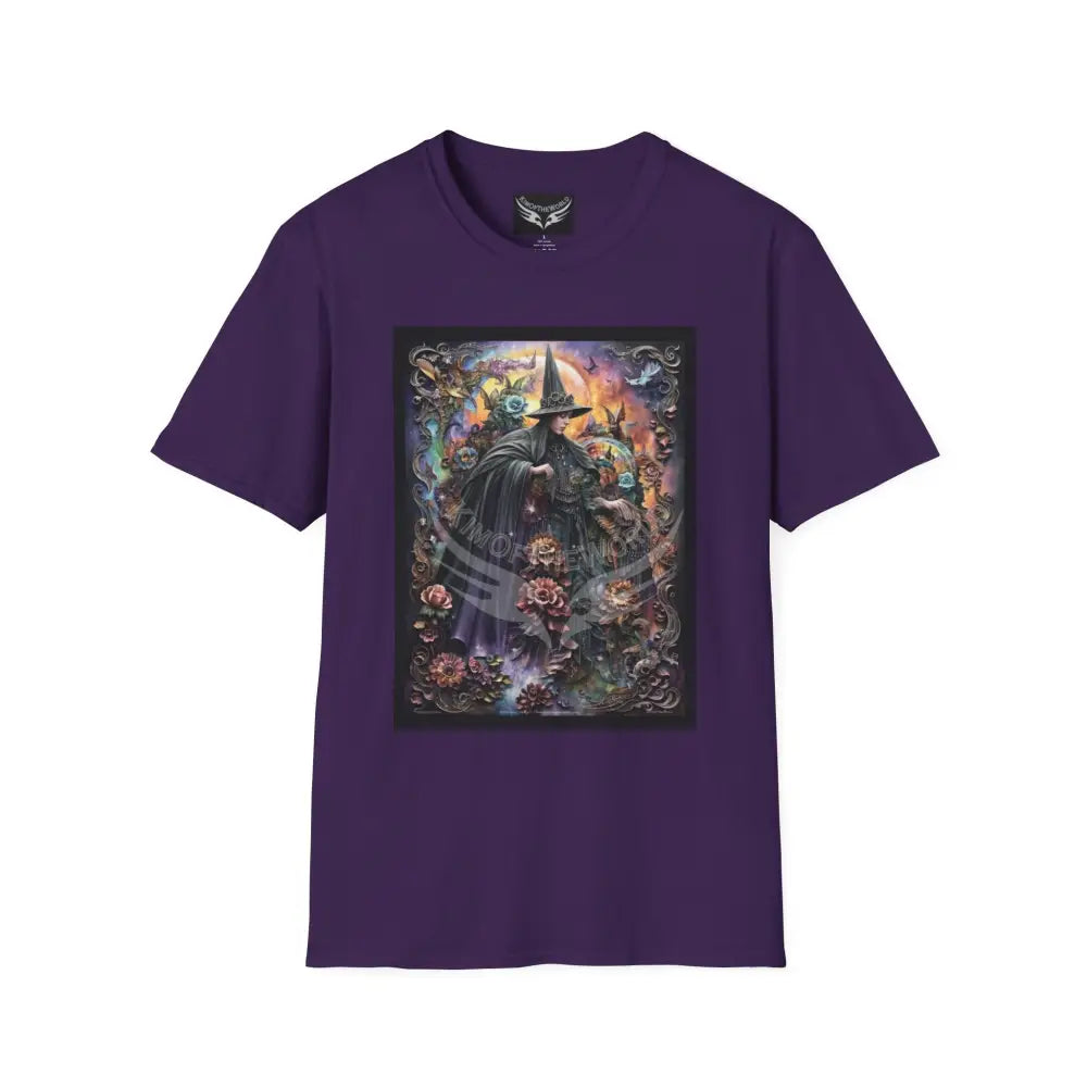 3D Floral Witch - Softstyle T-Shirt Purple / S T-Shirt