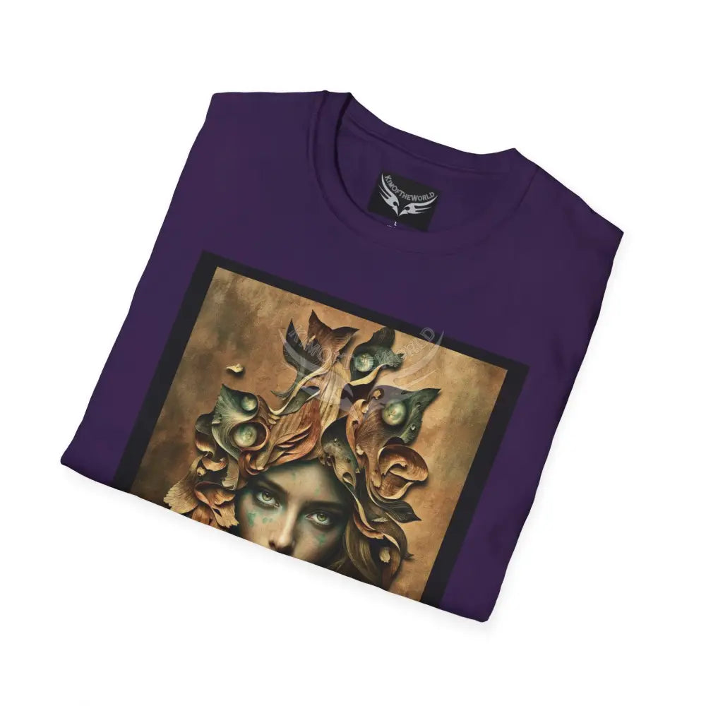 3D Forest Lady Portrait - Softstyle T-Shirt T-Shirt