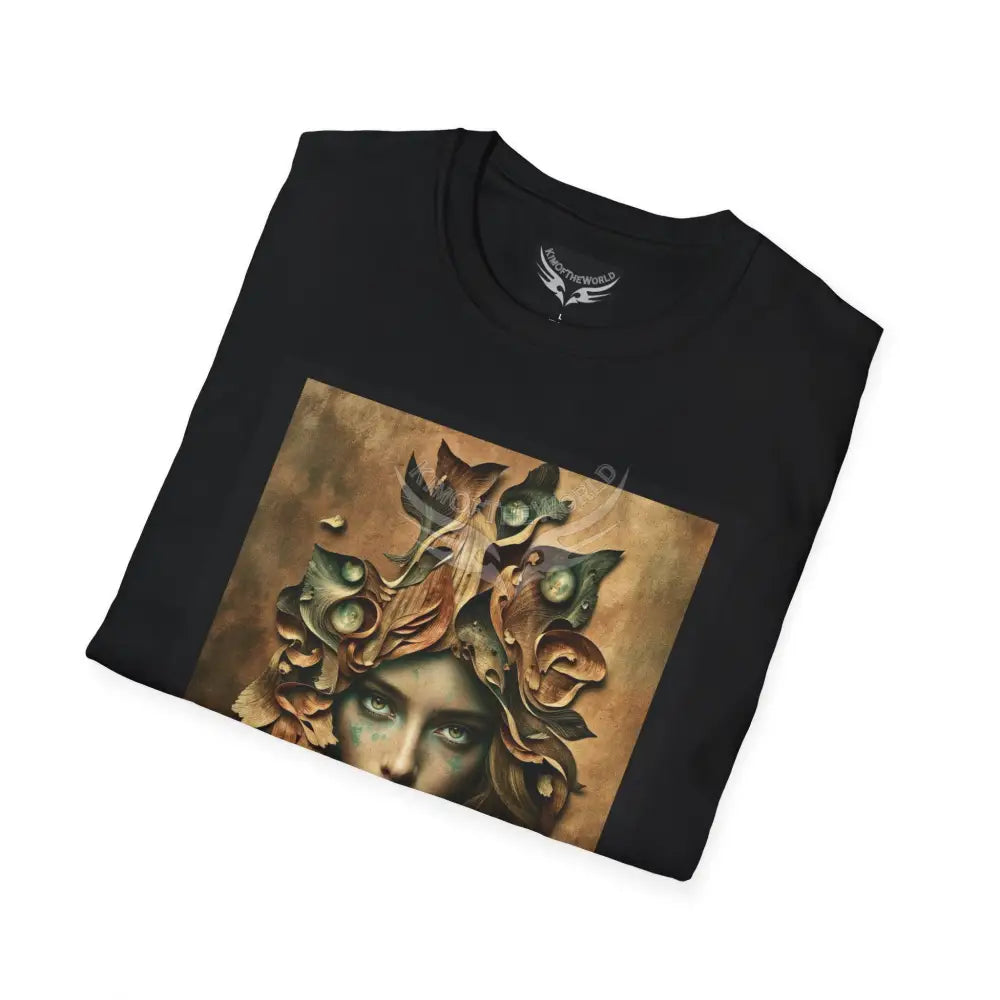 3D Forest Lady Portrait - Softstyle T-Shirt T-Shirt