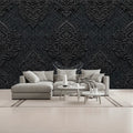 3D Goth Floral Print Unpasted Mural Wallpaper 144’’x100’’ - 144’’x100’’ - Wall Coverings