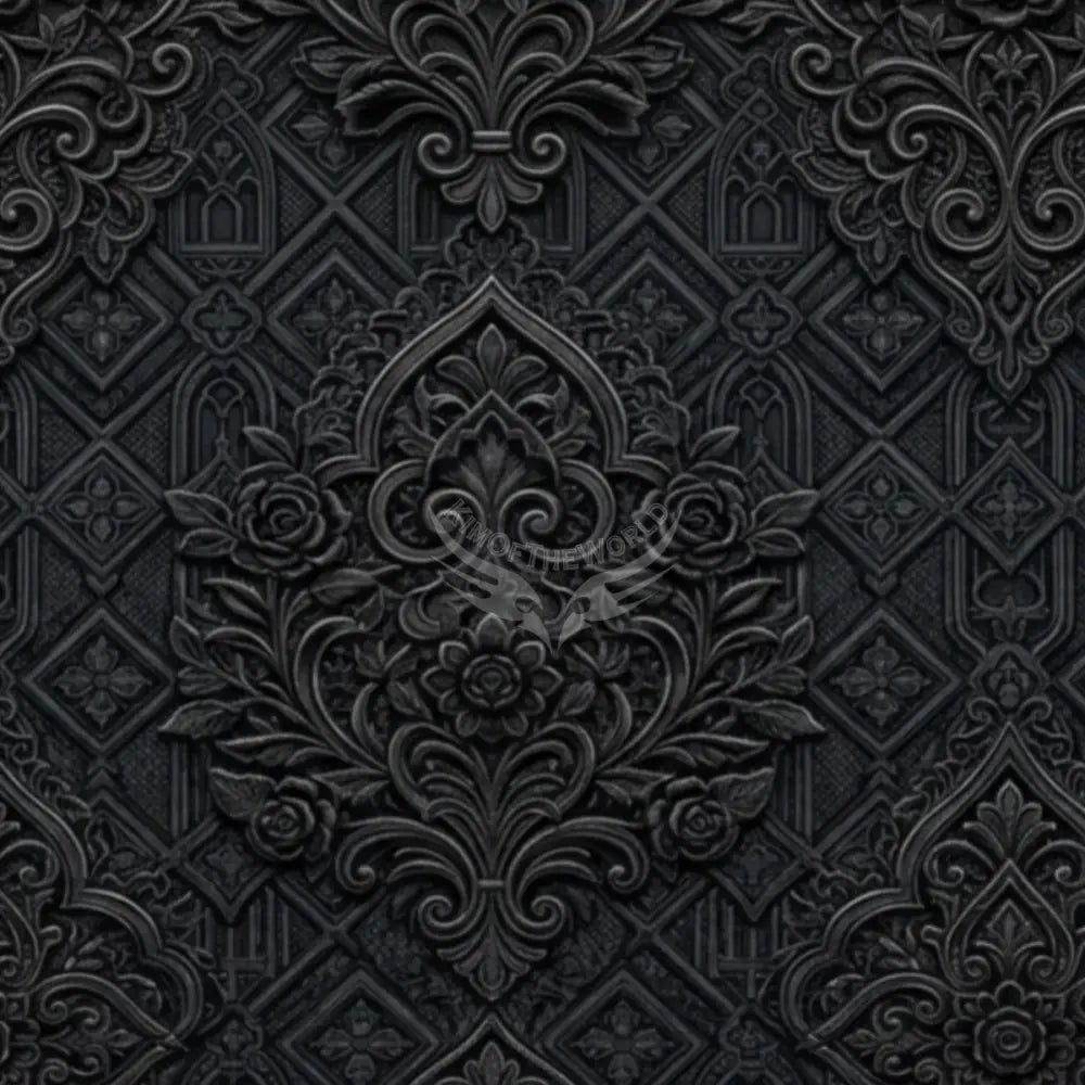 3D Goth Floral Print Unpasted Mural Wallpaper 144’’x100’’ - 144’’x100’’ - Wall Coverings