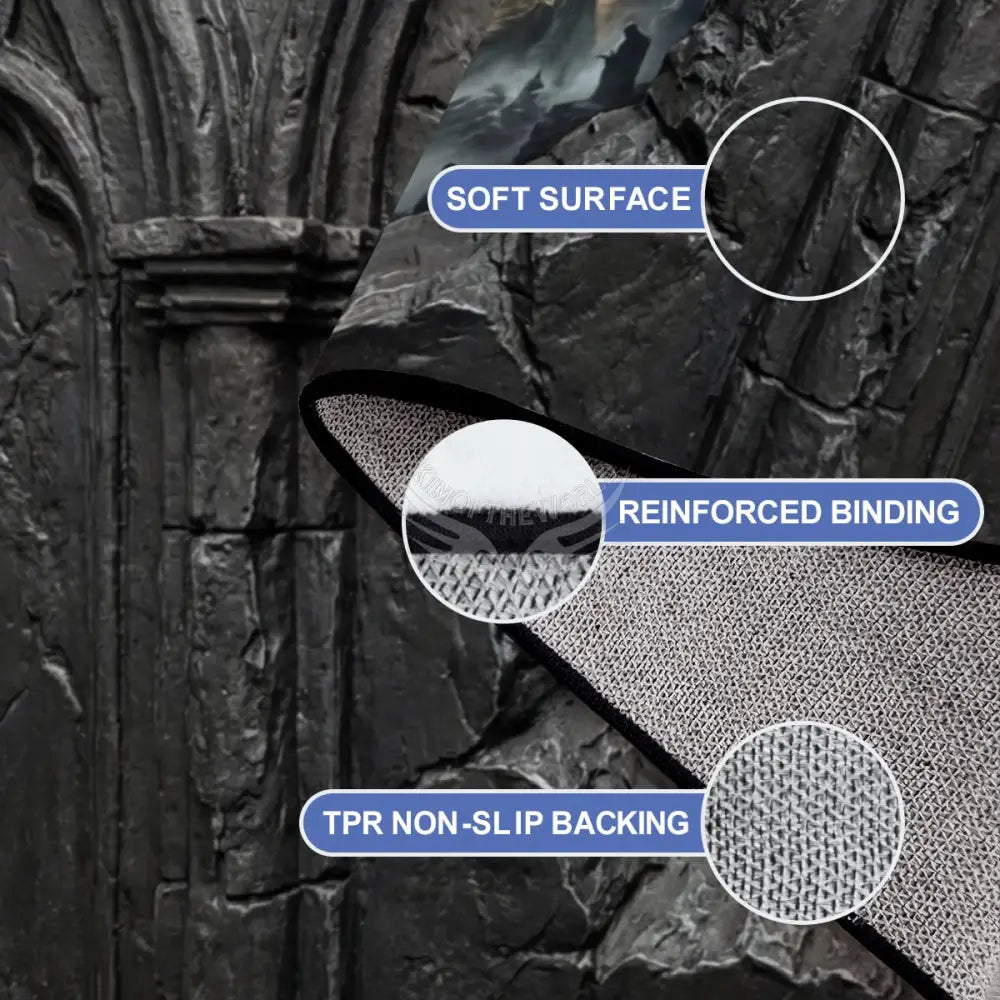 3D Gothic Break-Out Door Steampunk Ruin Skull Cloud 10 ft x 8 ft Large Area Rug Floor Carpet 120’’x96’’ Rugs & Mats