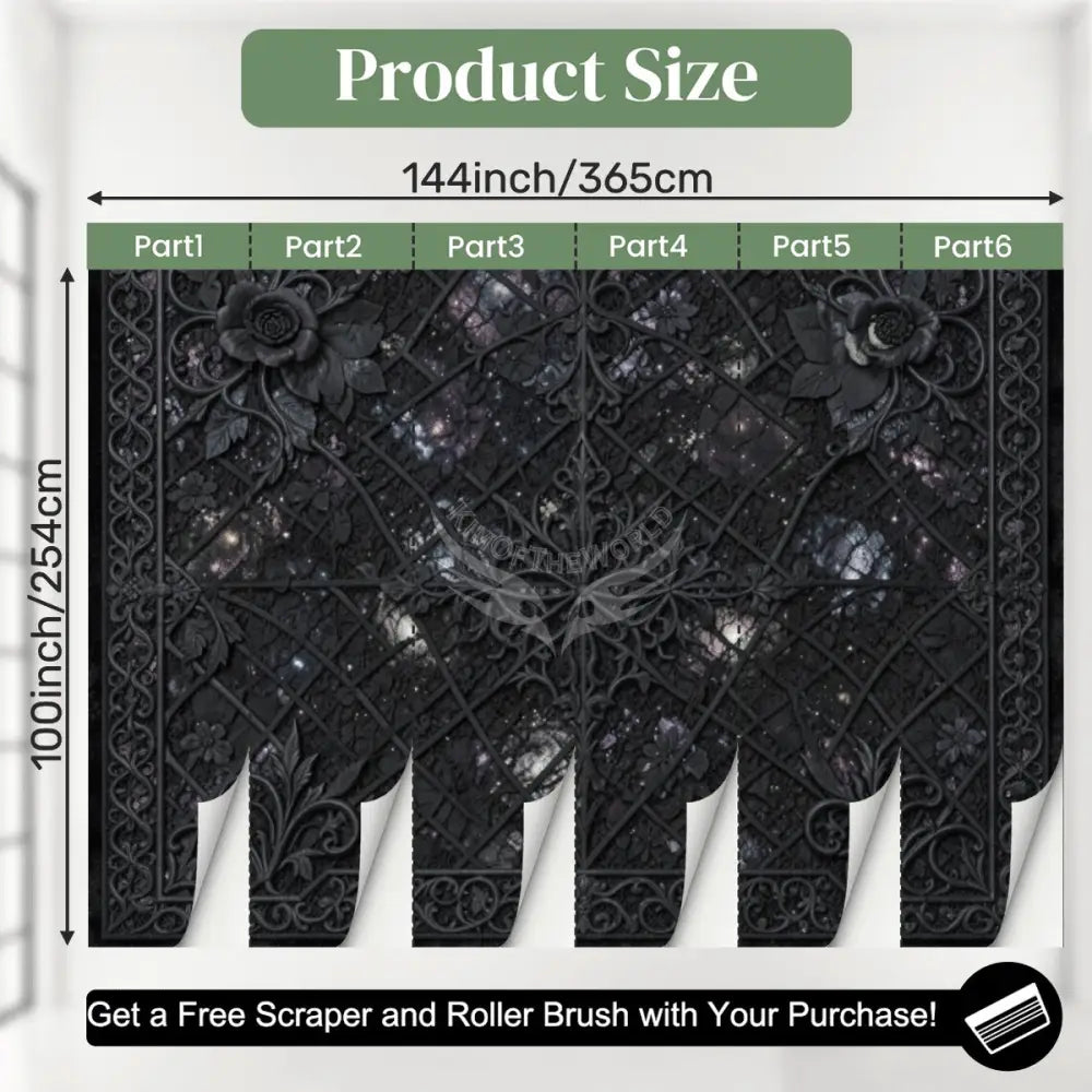 3D Gothic Cosmos Unpasted Mural Wallpaper 144’’x100’’ - 144’’x100’’ - Wall Coverings