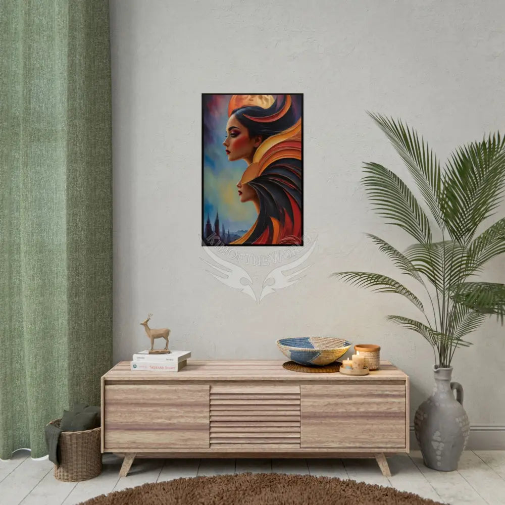 3D Gothic Orange Satin Oil Painting Poster — Rolled poster Art Print Lady oil painting southwestern poster set Poster