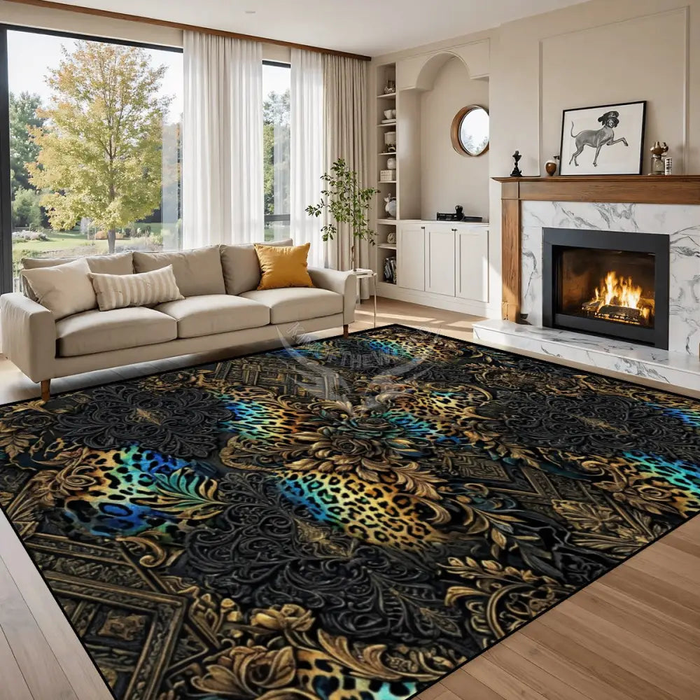 3D Gothic Rainbow Animal Print Large Area Rug Floor Carpet 10x8 120’’x96’’ Rugs & Mats