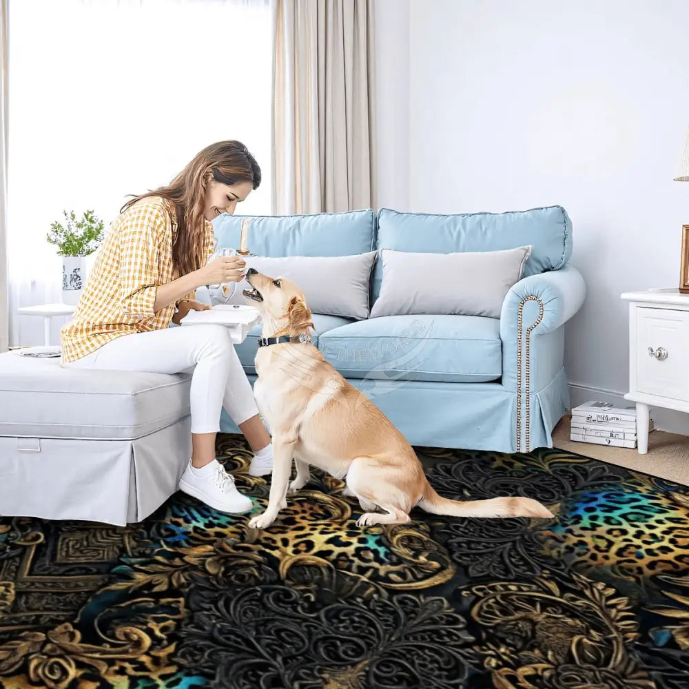 3D Gothic Rainbow Animal Print Large Area Rug Floor Carpet 10x8 120’’x96’’ Rugs & Mats
