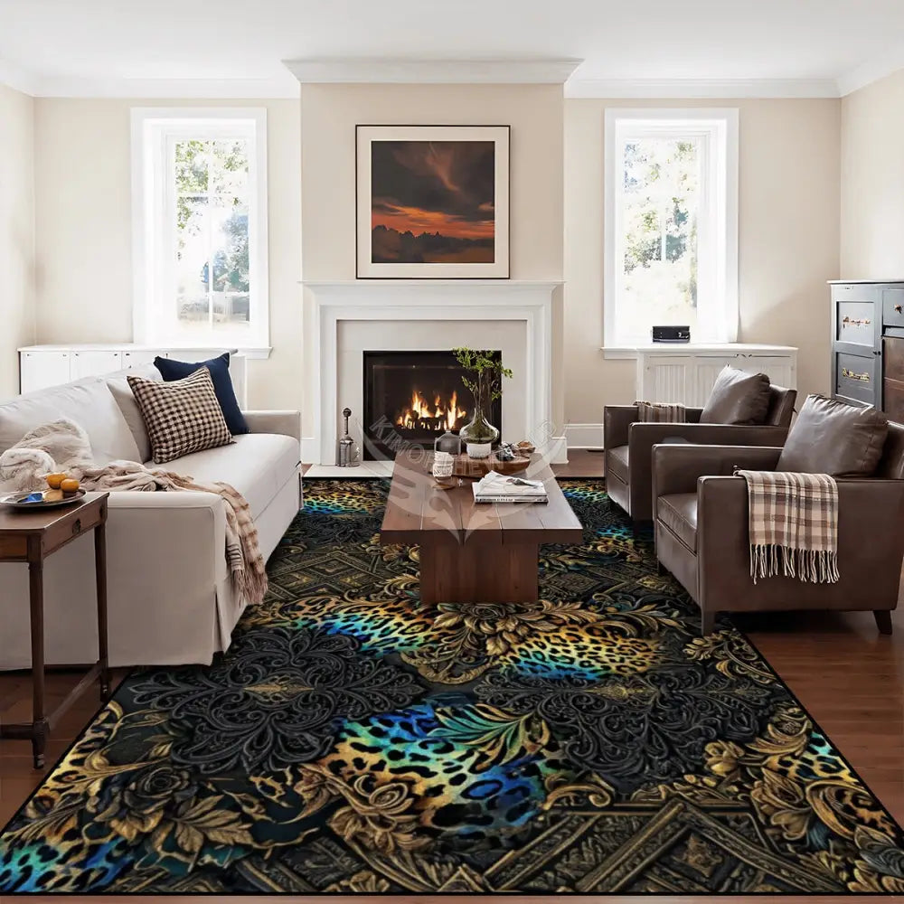 3D Gothic Rainbow Animal Print Large Area Rug Floor Carpet 10x8 120’’x96’’ Rugs & Mats