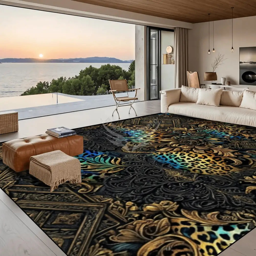 3D Gothic Rainbow Animal Print Large Area Rug Floor Carpet 10x8 120’’x96’’ Rugs & Mats