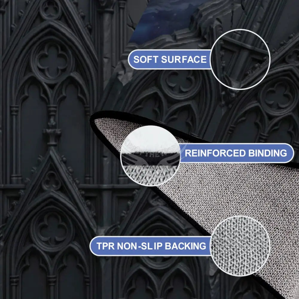 3D Gothic Wall Dark Cosmic 10 ft x 8 ft Large Area Rug Floor Carpet 120’’x96’’ Rugs & Mats