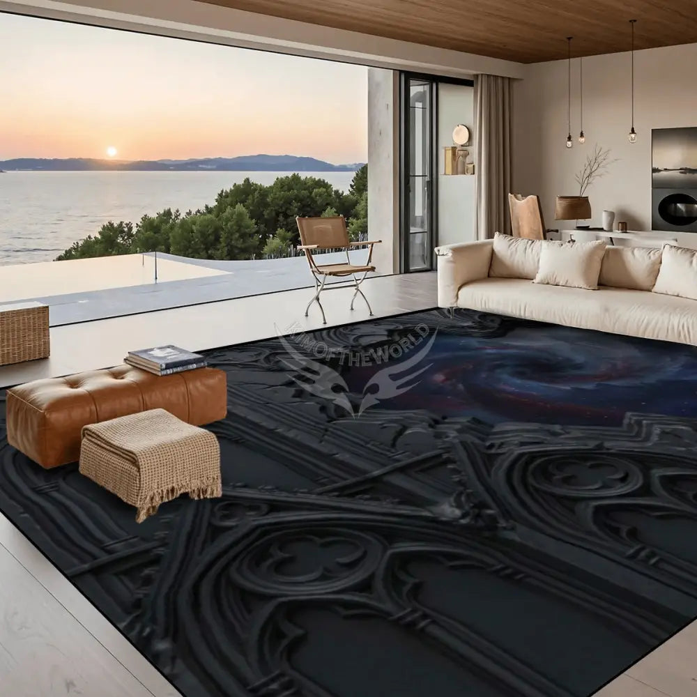 3D Gothic Wall Dark Cosmic 10 ft x 8 ft Large Area Rug Floor Carpet 120’’x96’’ Rugs & Mats