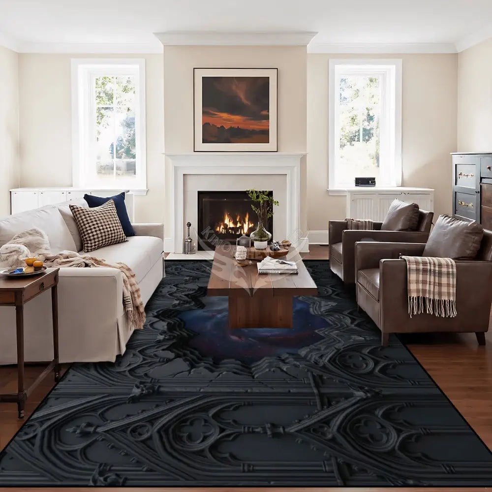 3D Gothic Wall Dark Cosmic 10 ft x 8 ft Large Area Rug Floor Carpet 120’’x96’’ Rugs & Mats