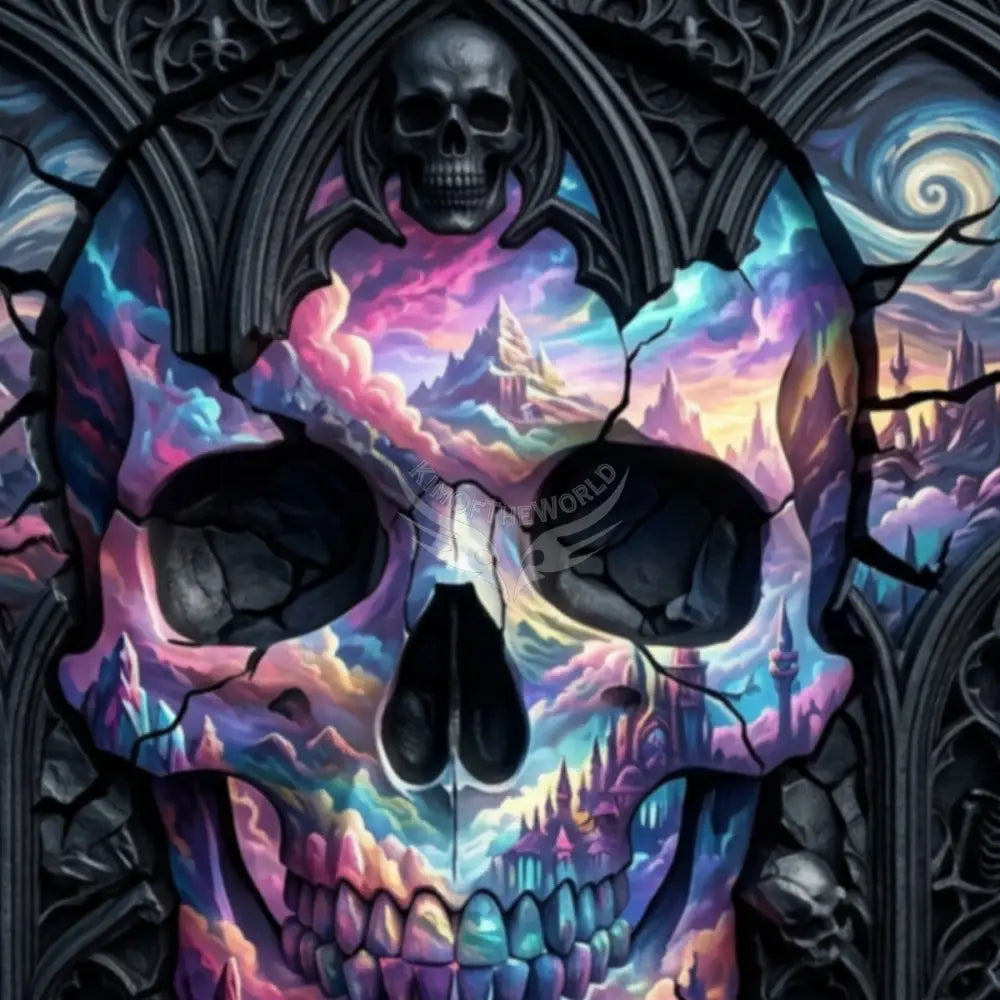 3D Gothic Wall Skull Portal Unpasted Mural Wallpaper 144’’x100’’ 144’’x100’’ Wall Coverings