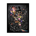 3D Gothic Weird World Pop-Out Multi-Dimension Sunset & Black Matte Bedded Landscapes - rolled poster single set pieces