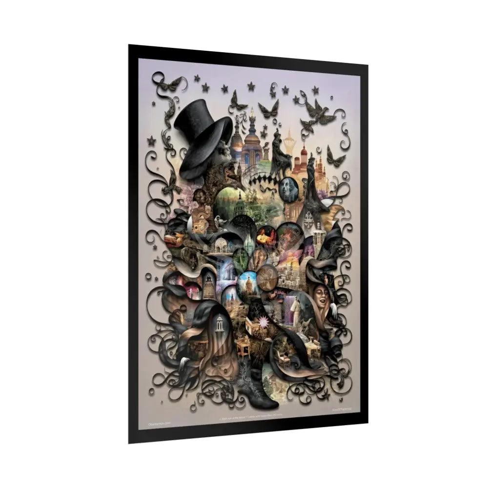 3D Gothic Weird World Pop-Out Multi-Dimension Sunset & Black Matte Bedded Landscapes - rolled poster single set pieces