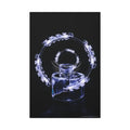 3D Iridescent Lens Cosmic Modern Tech Black Iridescent Block Canvas Print — Dimensional Wall Art 24’’ x 36’’ (Vertical)