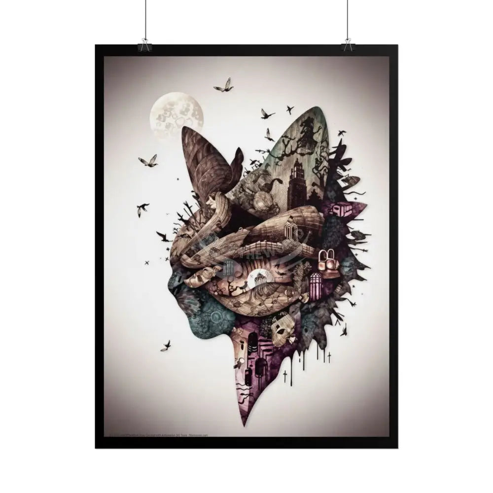 3D Kitty Cat Mind-Scape Window Portal Poster Poster