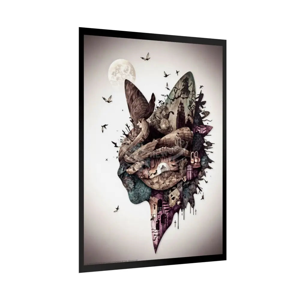 3D Kitty Cat Mind-Scape Window Portal Poster Poster