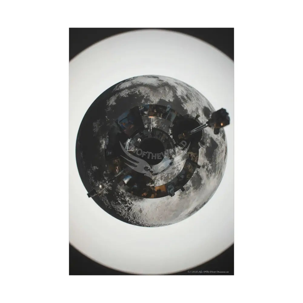 3D Lens Cosmic Modern Tech Black Iridescent Block Canvas Print — Dimensional Wall Art 40’’ x 60’’ (Vertical) / 1.25’’