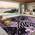 3D Light Pink & Black Floral & Animal Prints Lace Design Large Area Rug Floor Carpet 10 ft x 8 ft 120’’x96’’ Rugs & Mats