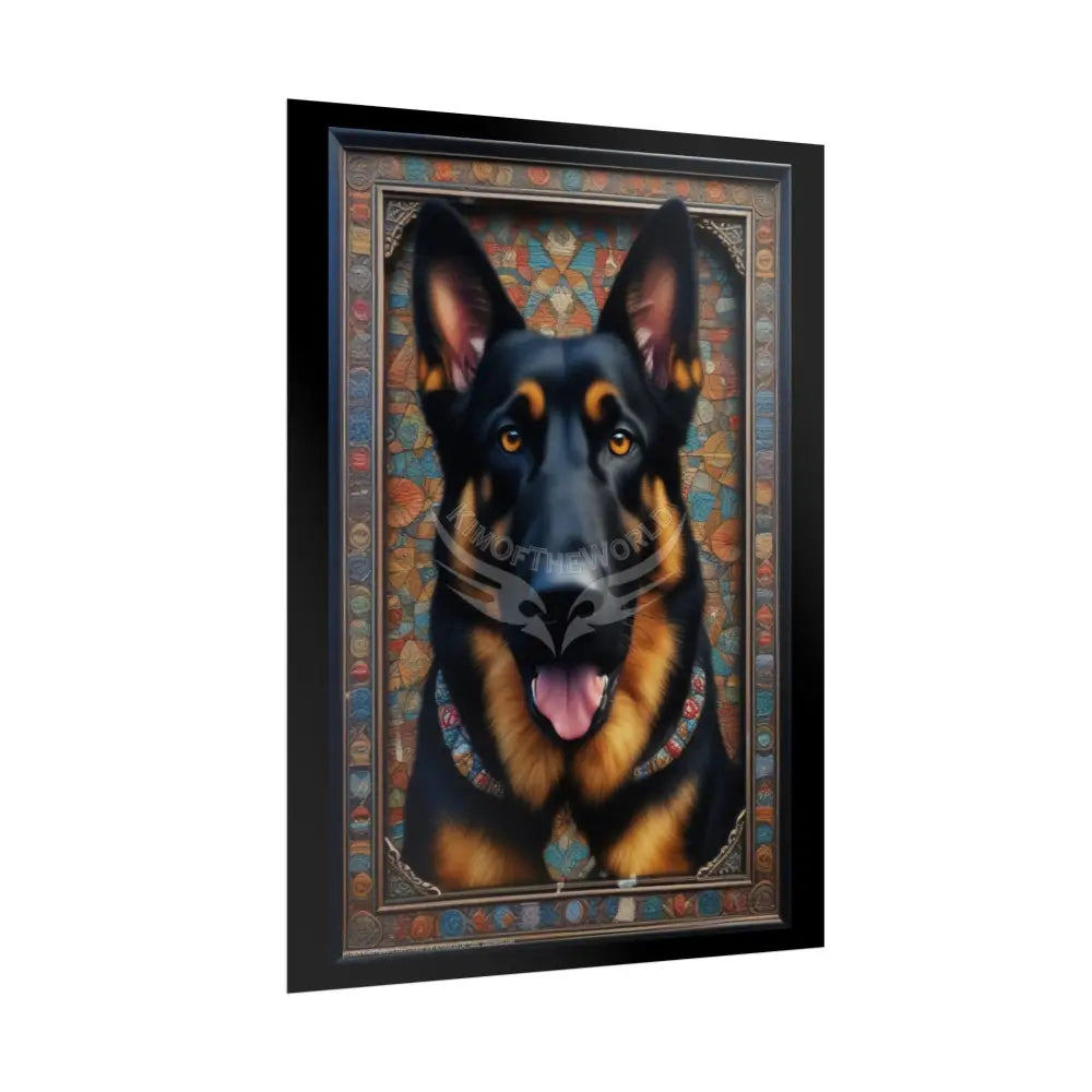 3D Loyal German Shepherd Dog Portrait - Rolled Posters Poster