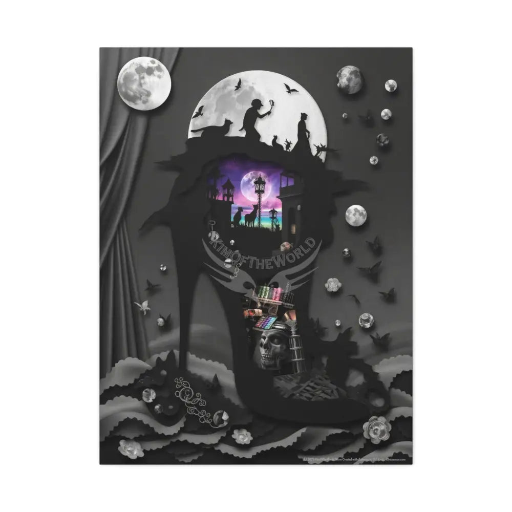 3D Magic Stiletto Dimensional Canvas Art — 3D Portal Shoe Lover’s Wall Decor 30’’ x 40’’ (Vertical) / 1.25’’ Canvas