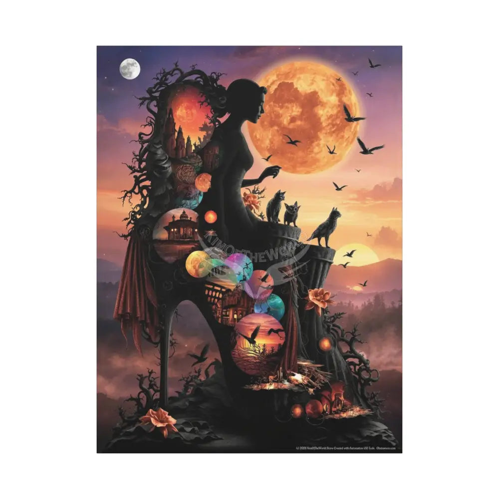 3D Magic Stiletto Dimensional Canvas Art — 3D Portal Shoe Lover’s Wall Decor 36’’ x 48’’ (Vertical) / 1.25’’ Canvas