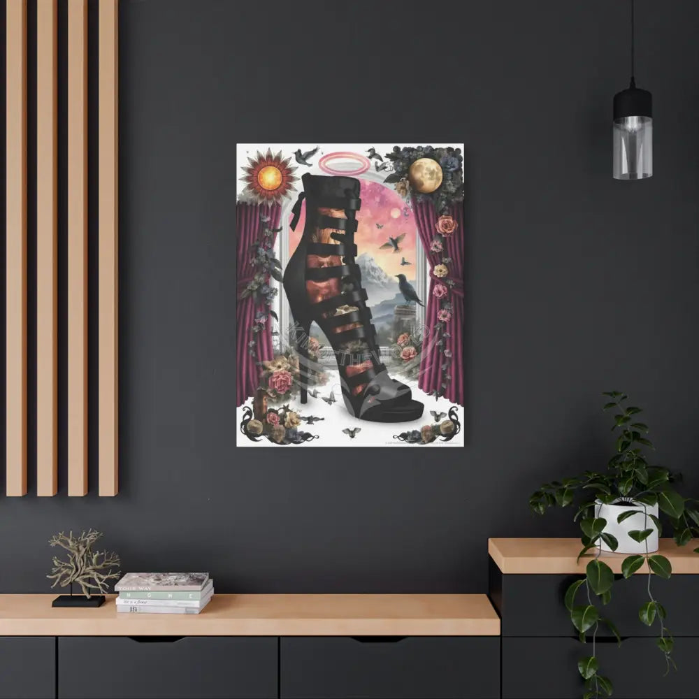 3D Magic Stiletto Dimensional Canvas Art — 3D Portal Shoe Lover’s Wall Decor Canvas