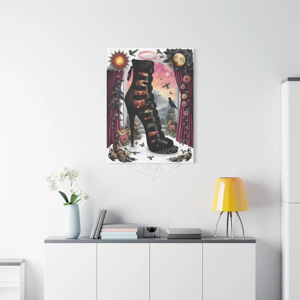 3D Magic Stiletto Dimensional Canvas Art — 3D Portal Shoe Lover’s Wall Decor Canvas