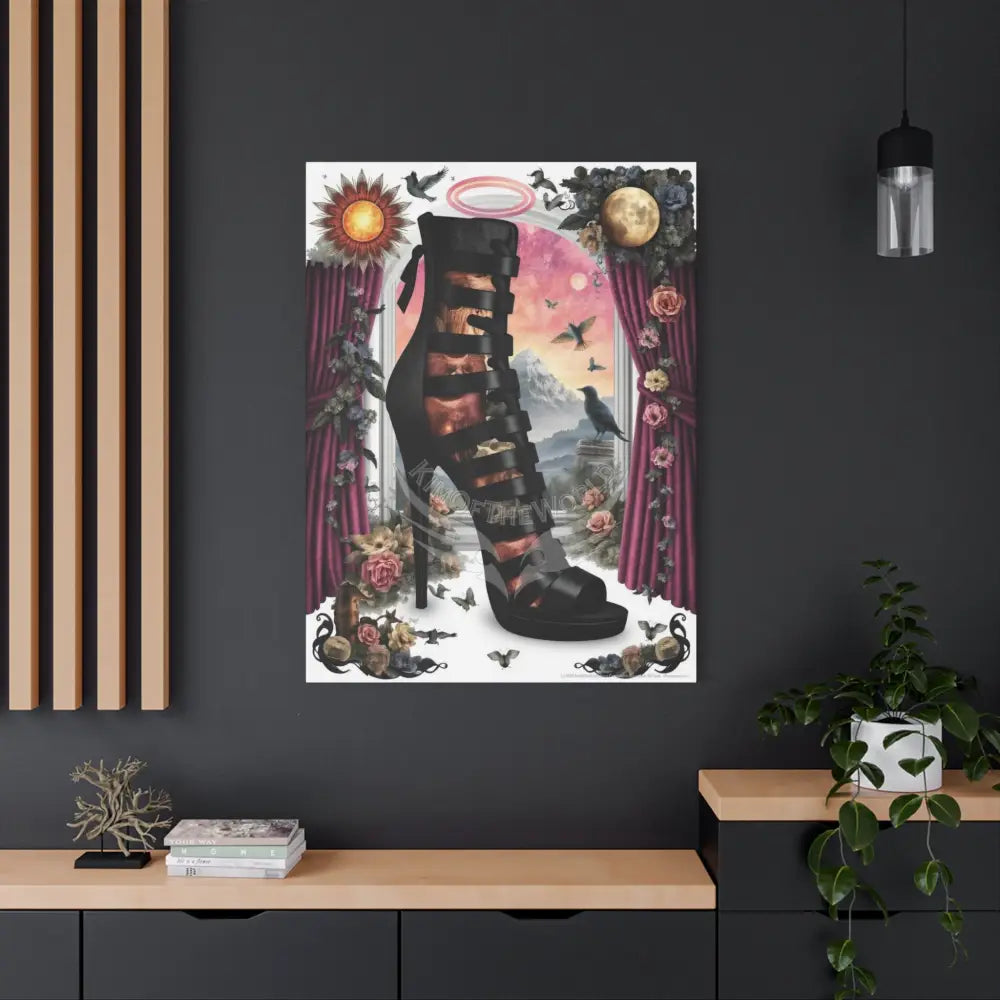 3D Magic Stiletto Dimensional Canvas Art — 3D Portal Shoe Lover’s Wall Decor Canvas
