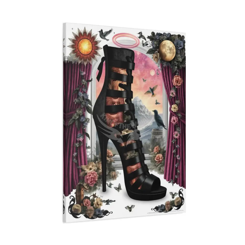 3D Magic Stiletto Dimensional Canvas Art — 3D Portal Shoe Lover’s Wall Decor Canvas