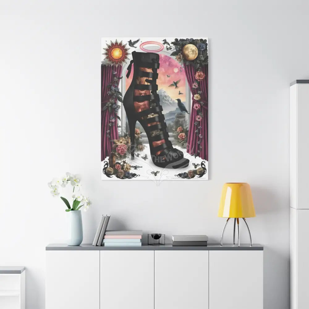 3D Magic Stiletto Dimensional Canvas Art — 3D Portal Shoe Lover’s Wall Decor Canvas