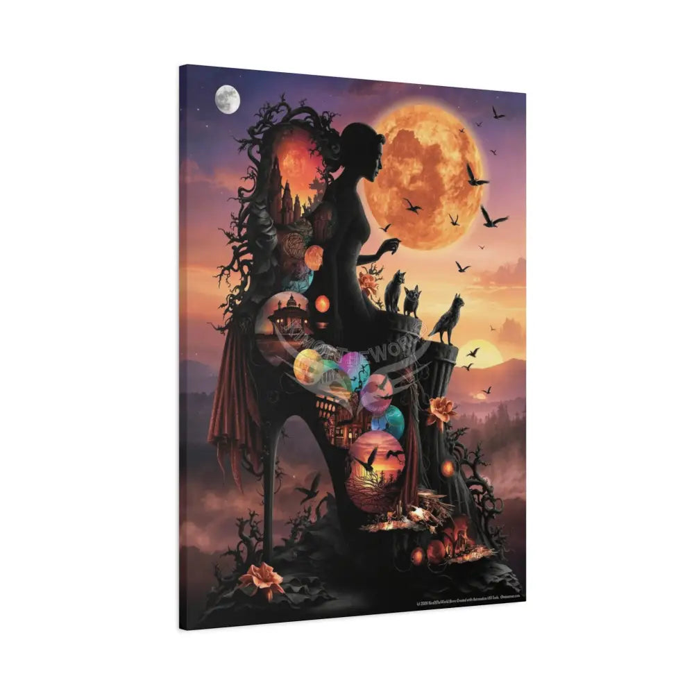 3D Magic Stiletto Dimensional Canvas Art — 3D Portal Shoe Lover’s Wall Decor Canvas