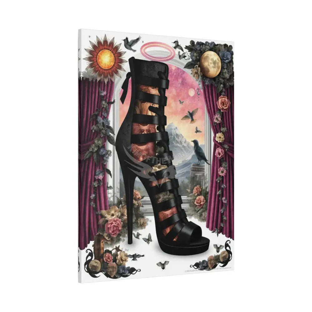 3D Magic Stiletto Dimensional Canvas Art — 3D Portal Shoe Lover’s Wall Decor Canvas