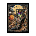 3D Magical Stiletto of Dreams Gothic Magic MulitVerse Pop-Out Black Matte Moon & Sun Scenic Prints 18″ x 24″ (Vertical)