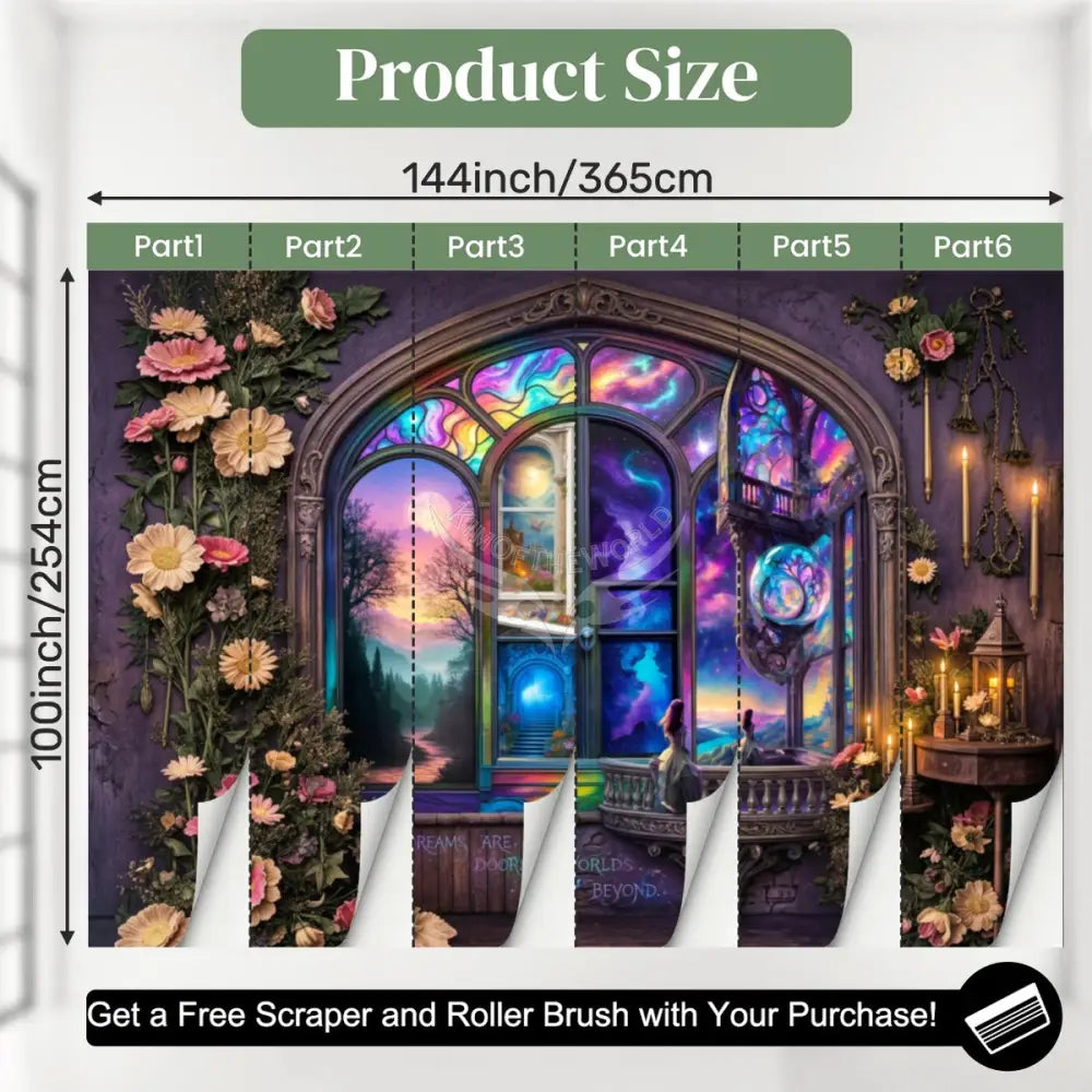 3D Magick Fae Girl Dreams Unpasted Mural Wallpaper 144’’x100’’ - 144’’x100’’ - Wall Coverings
