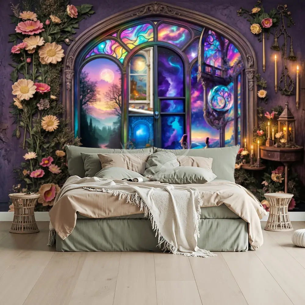 3D Magick Fae Girl Dreams Unpasted Mural Wallpaper 144’’x100’’ - 144’’x100’’ - Wall Coverings