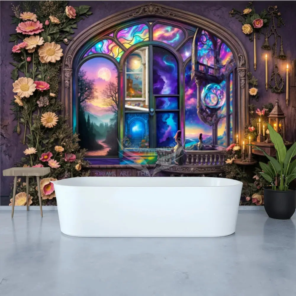 3D Magick Fae Girl Dreams Unpasted Mural Wallpaper 144’’x100’’ - 144’’x100’’ - Wall Coverings