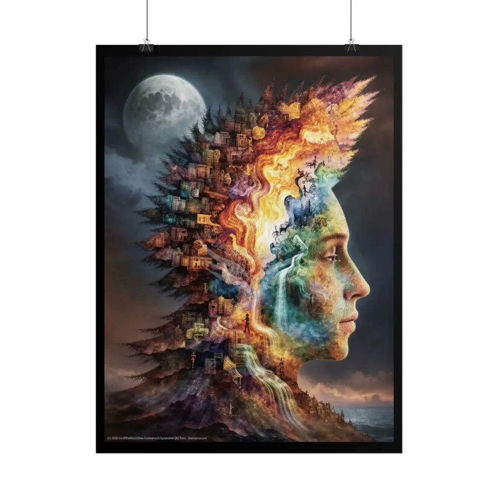 3D Mind-Scape Portal Poster Poster