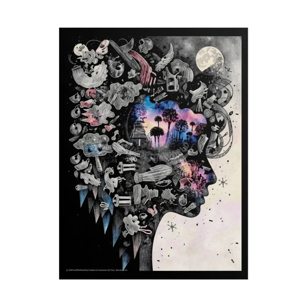 3D Mind-Scape Portal Poster 18″ x 24″ (Vertical) / Matte Poster