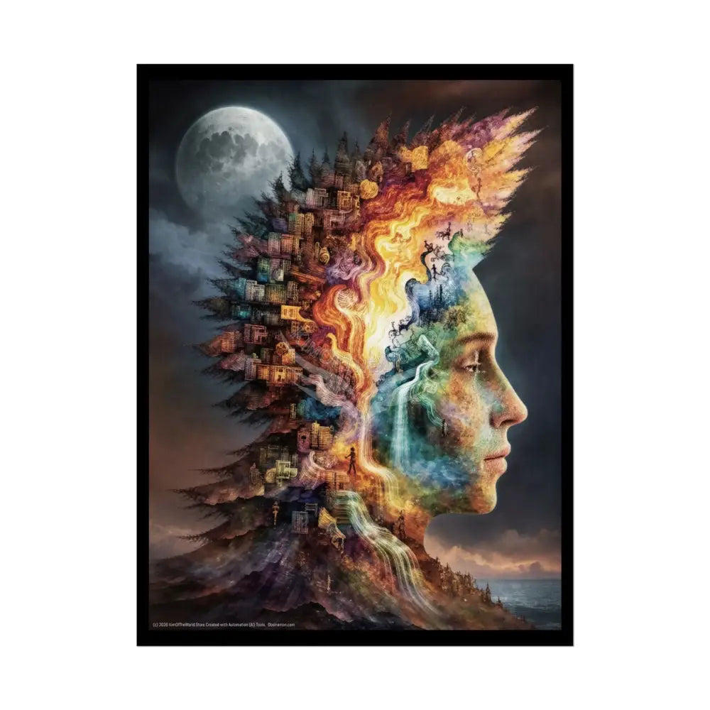 3D Mind-Scape Portal Poster 18″ x 24″ (Vertical) / Semi Glossy Poster