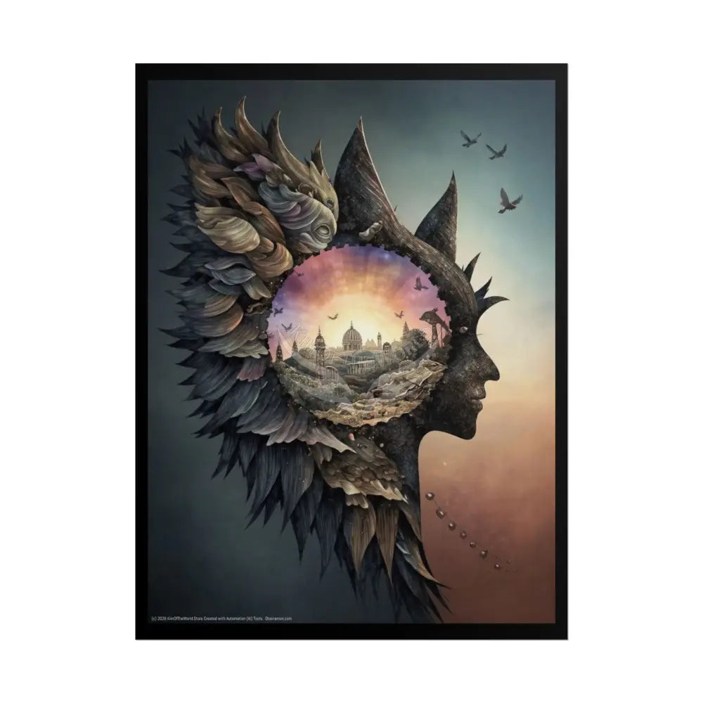 3D Mind-Scape Window Portal Poster 18″ x 24″ (Vertical) / Matte Poster
