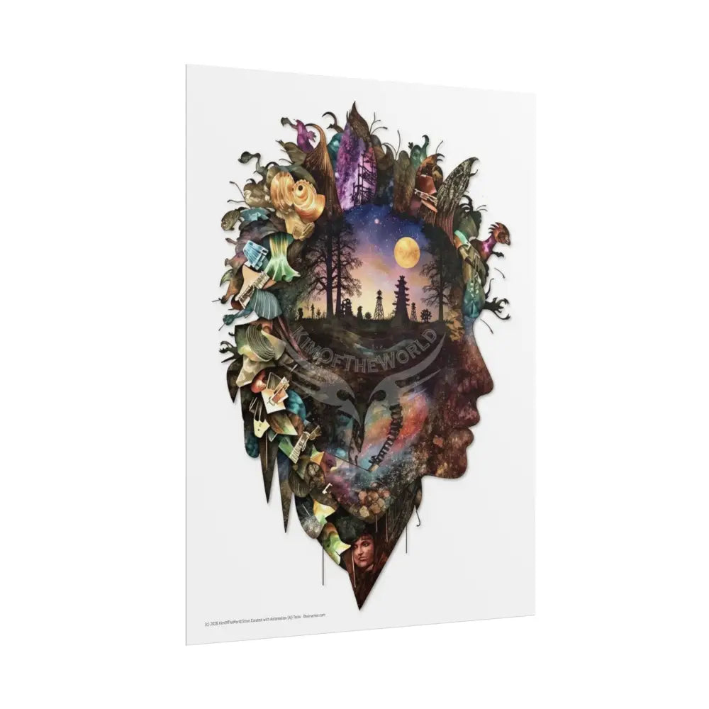 3D Mind-Scape Window Portal Poster Poster