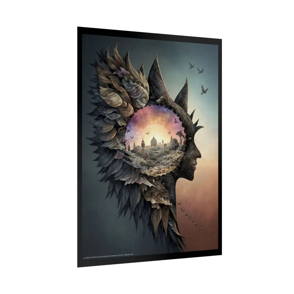 3D Mind-Scape Window Portal Poster Poster