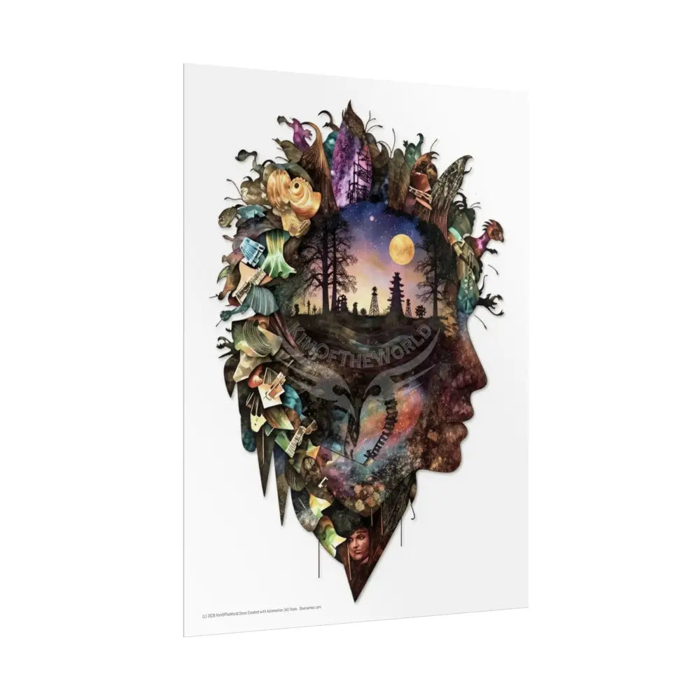 3D Mind-Scape Window Portal Poster Poster