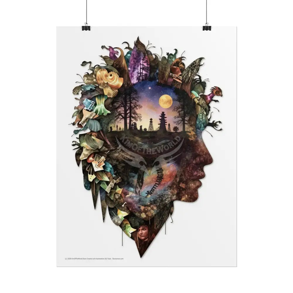3D Mind-Scape Window Portal Poster Poster