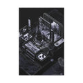 3D Modern Tech Black Iridescent Block Canvas Print — Dimensional Wall Art 24’’ x 36’’ (Vertical) / 1.25’’ Canvas