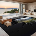 3D Mountain View Break-Out Black Wall 10 ft x 8 ft Large Area Rug Floor Carpet 120’’x96’’ Rugs & Mats
